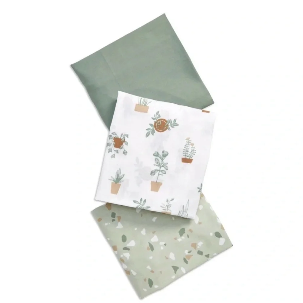Nordstrom Boho Plant Themed Pack of Crib Sheets NWT